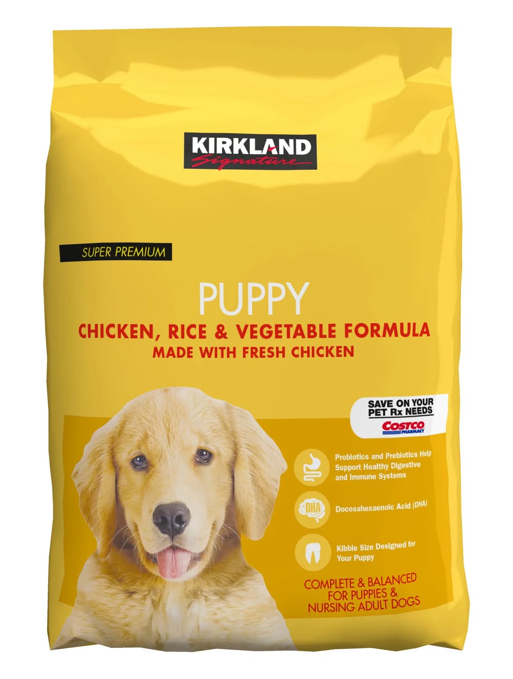 Kirkland Signature Puppy Formula Chicken, Rice and Vegetable Dog Food, 20 lbs