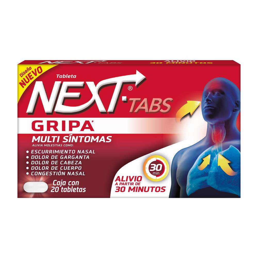 Next · Antigripal tabletas (30 un)