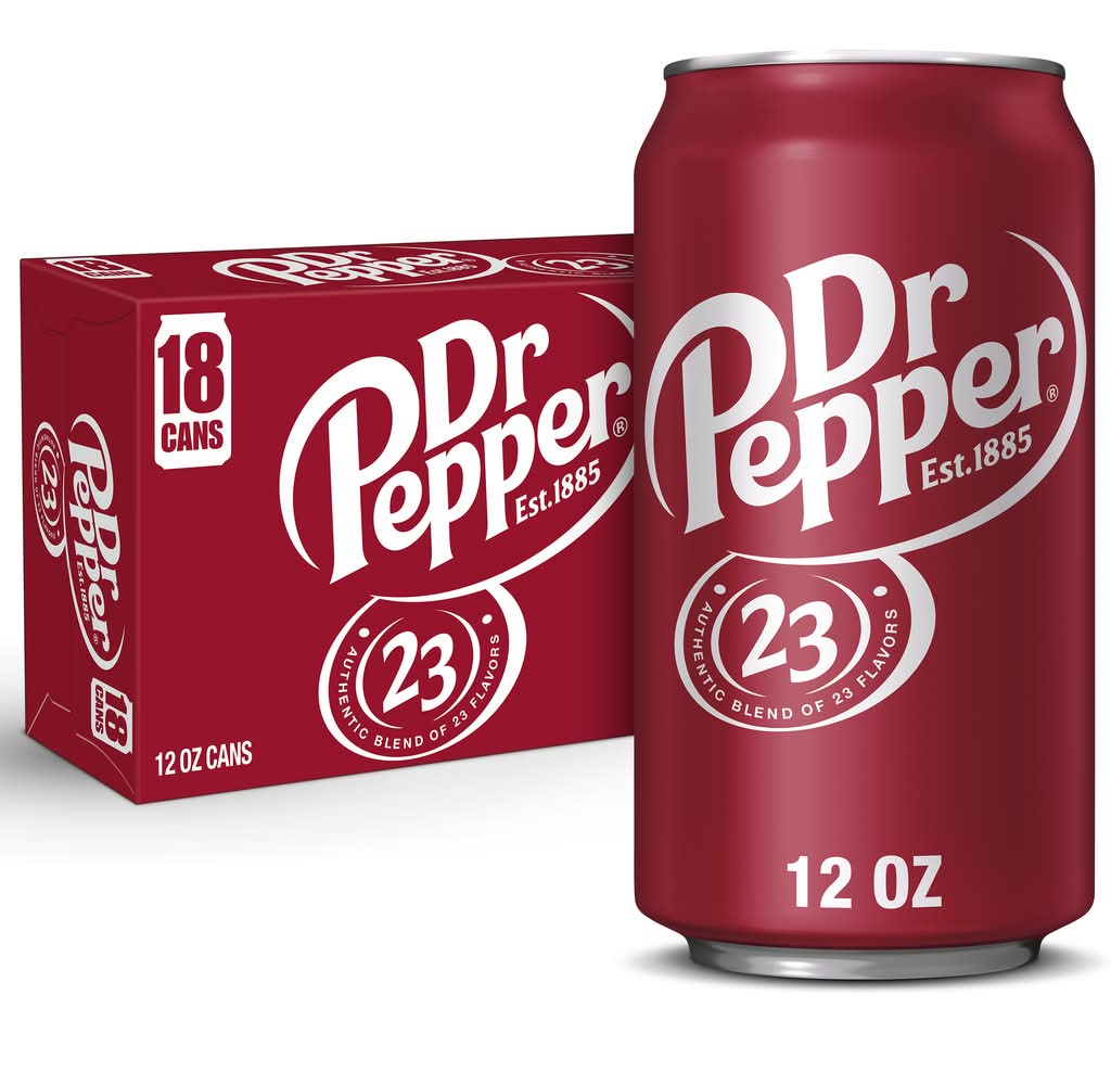 Dr Pepper Soda Cans (18 x 12 fl oz)