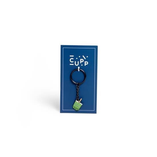 Enamel Keychain - Matcha Green