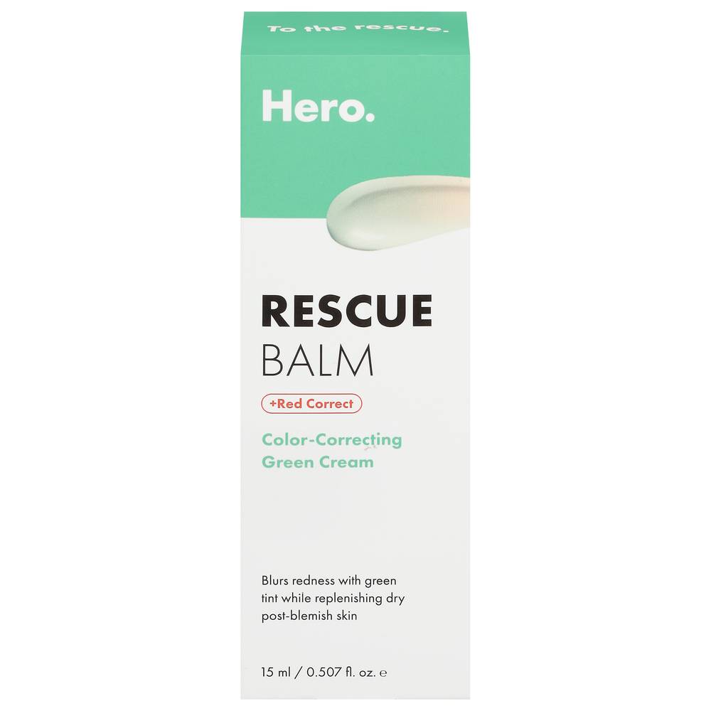 Hero Cosmetics Red Correct Rescue Balm Green Cream