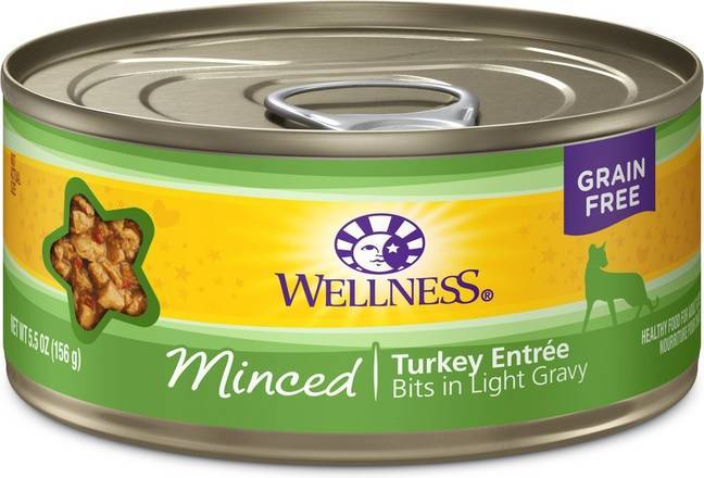 Wellness Grain Free Minced Turkey Entree Cat Food (5.5 oz)