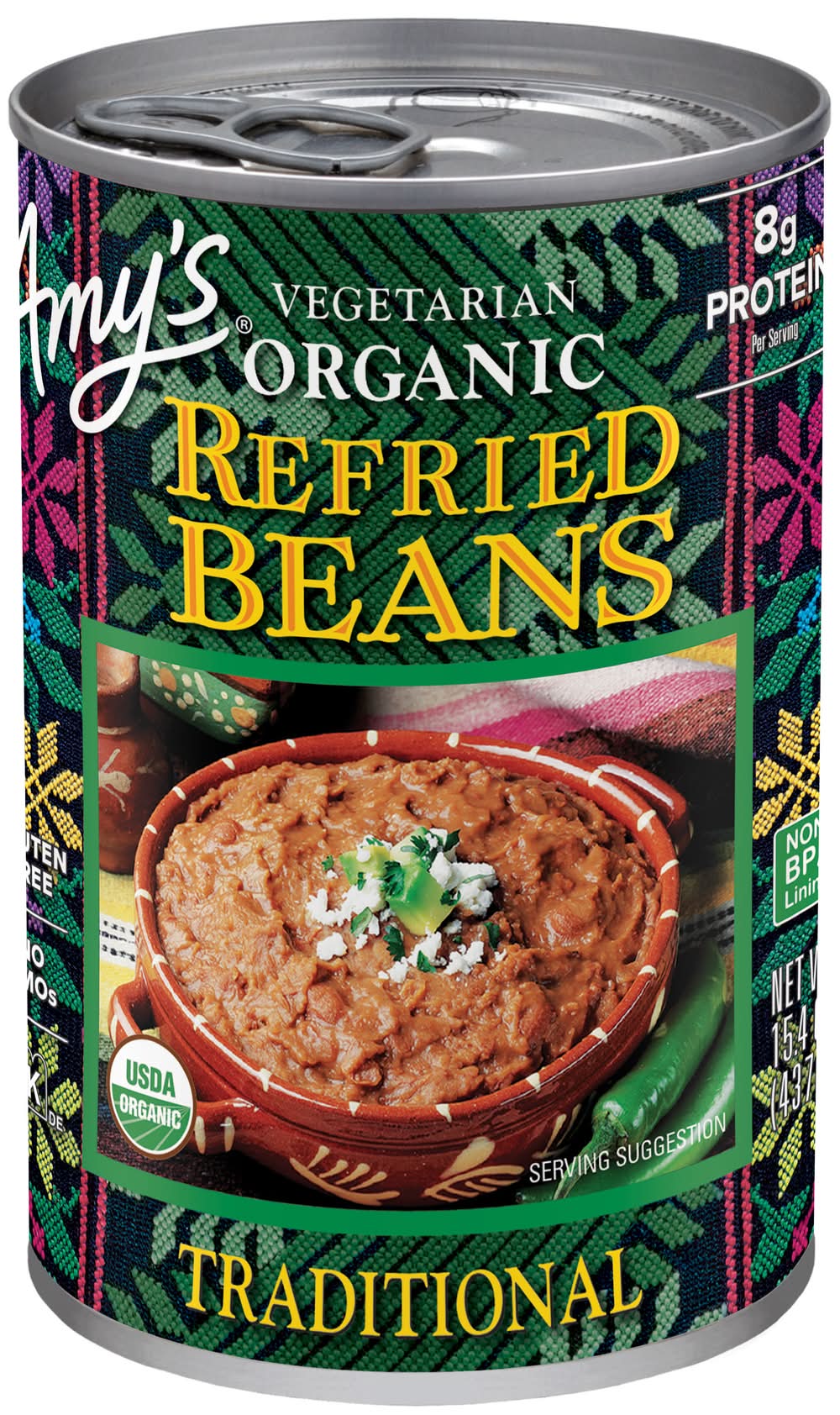 Amy's Vegetarian Organic Traditional Refried Beans (15.4 oz)