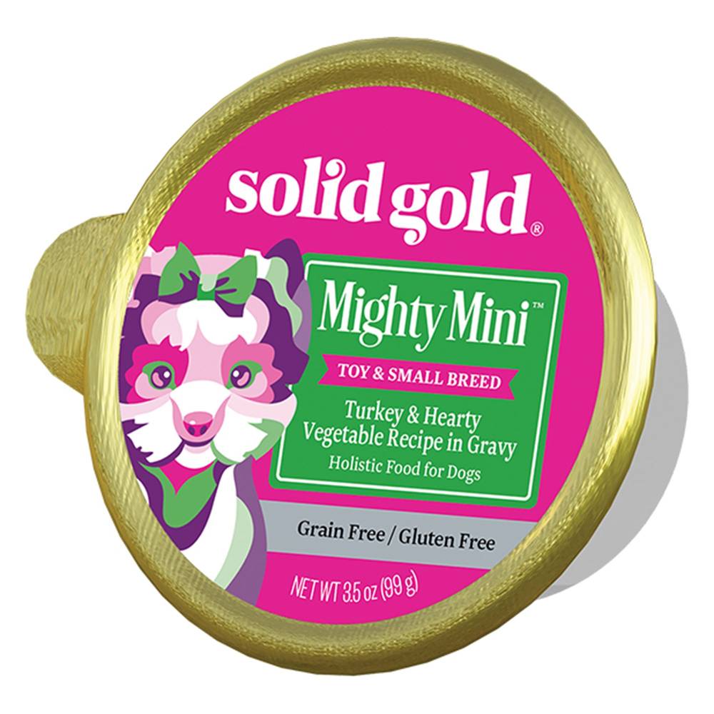 Solid Gold Mighty Mini™ Toy & Small Breed Dog Food - Grain Free, Gluten Free (Flavor: Turkey & Hearty Vegetable, Size: 3.5 Oz)