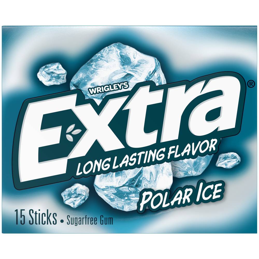 Extra Wrigley's Sugar Free Gum Sticks, Polar Ice (15 ct)