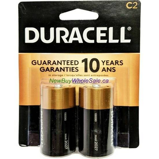 Duracell Alkaline C Coppertop Batteries 2 Count