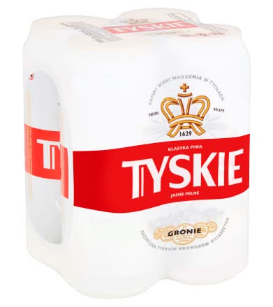 Tyskie Gronie Lager Beer (4 x 500ml)