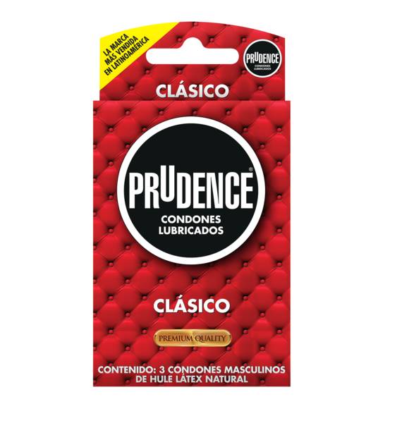 Prudence · Condón de látex lubricado clásico (3 un)