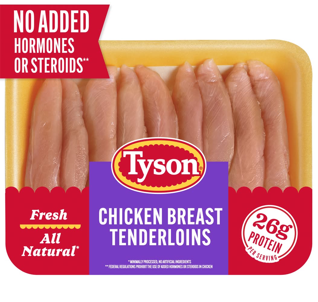 Tyson All Natural Fresh Boneless Skinless Chicken Breast Tenderloins