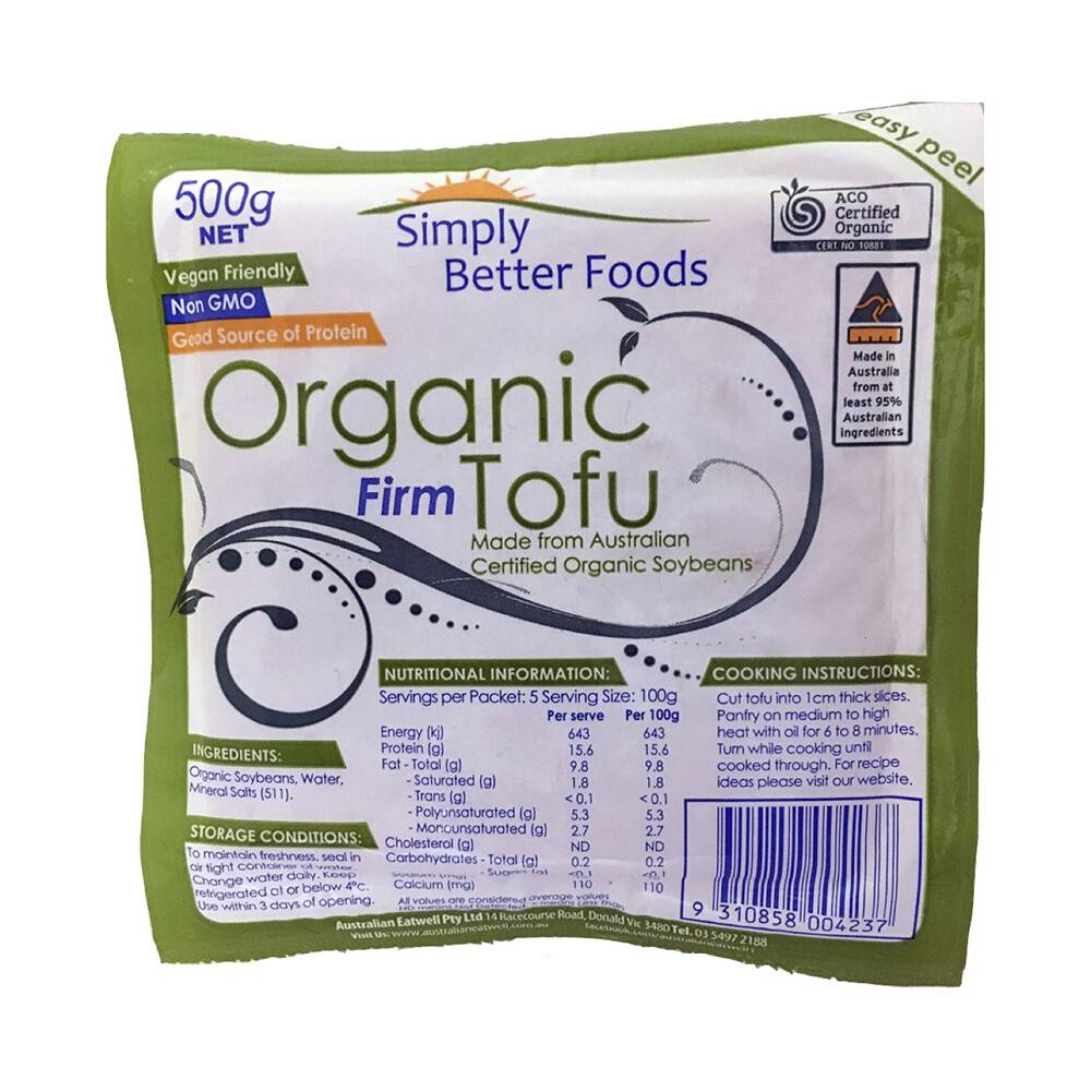 Simply Better Organic Plain Firm Tofu 500g