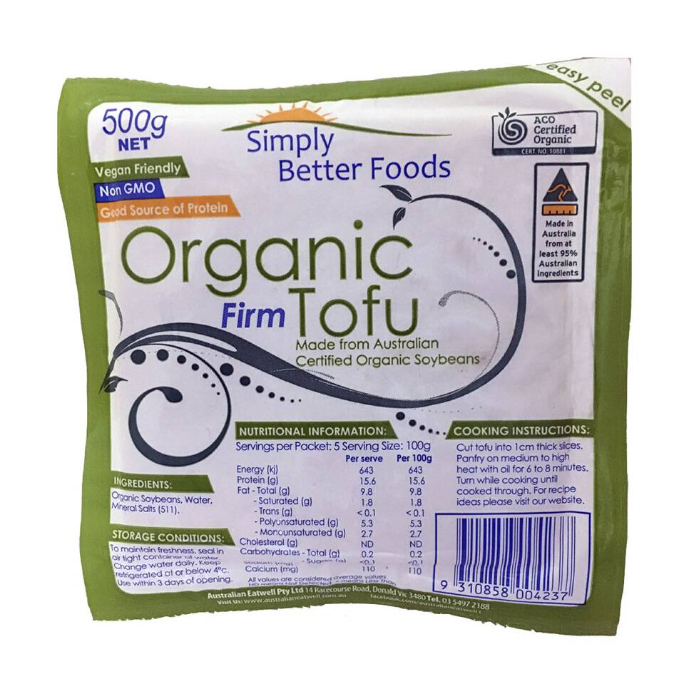 McCormick Simply Better Organic Plain Firm Tofu (500g)