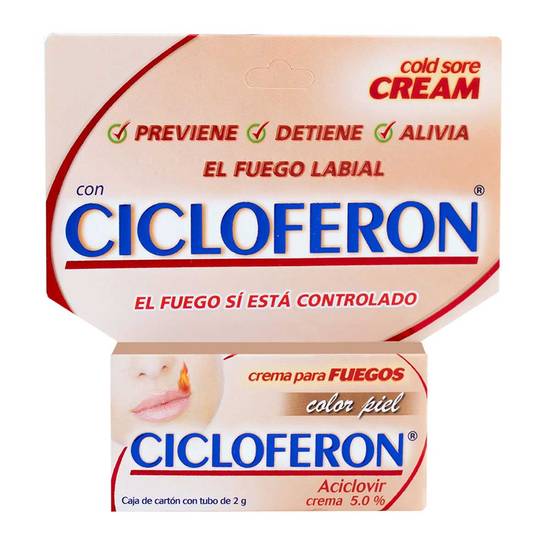 Liomont cicloferon crema para fuegos color piel (2 g)