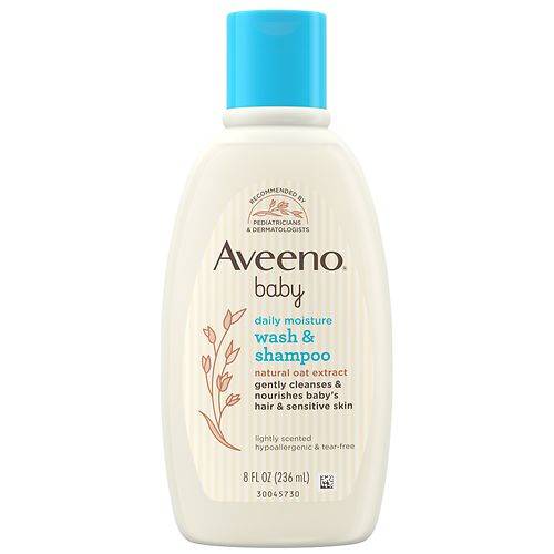 Aveeno Baby Daily Moisture Body Wash & Shampoo, Oat Extract - 8.0 fl oz