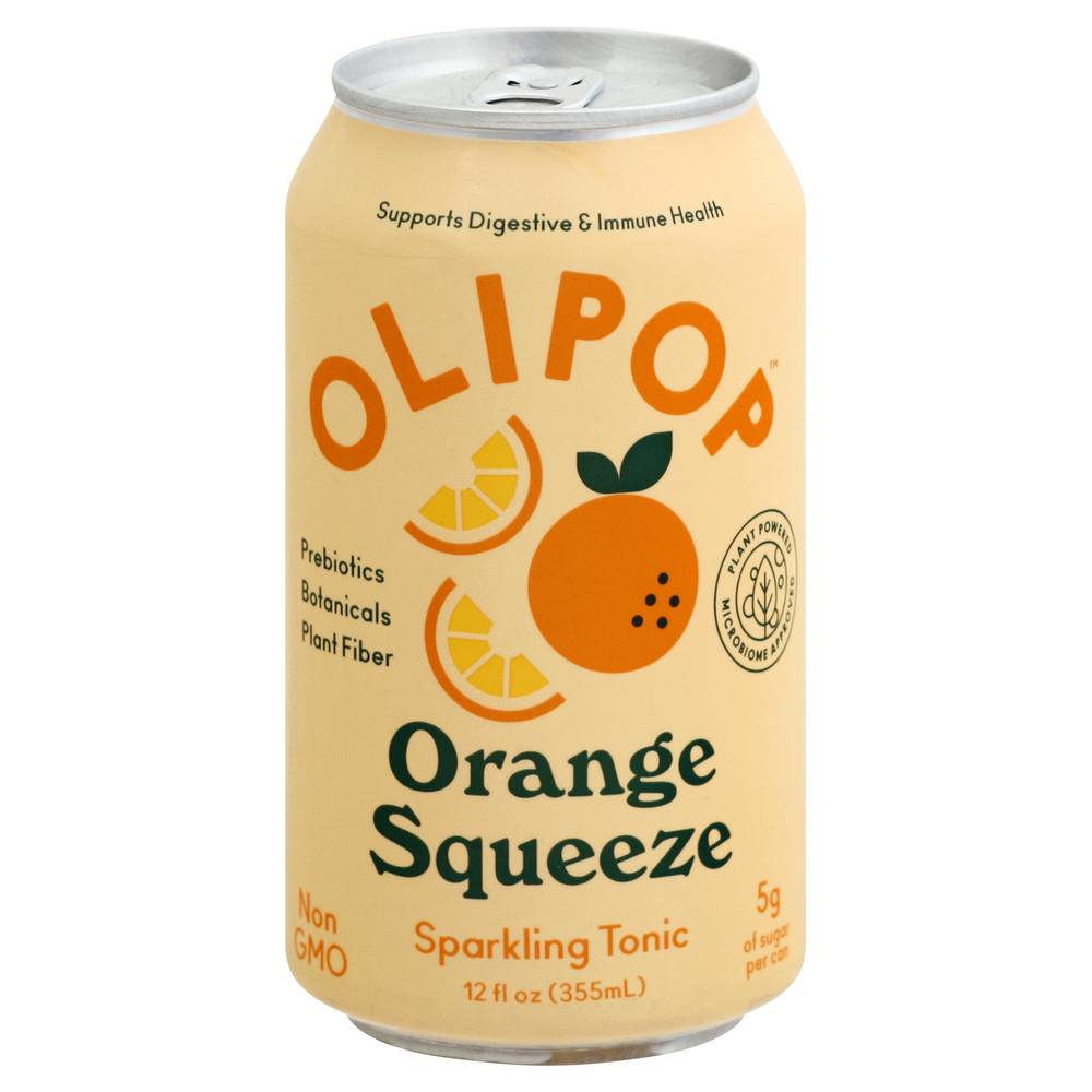 Olipop Prebiotic Soda Pop, Orange Squeeze (12 fl oz)