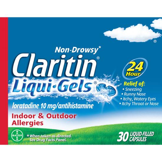 Claritin 24 Hour Relief Liqui-Gels Liquid Filed Capsules, 30 CT