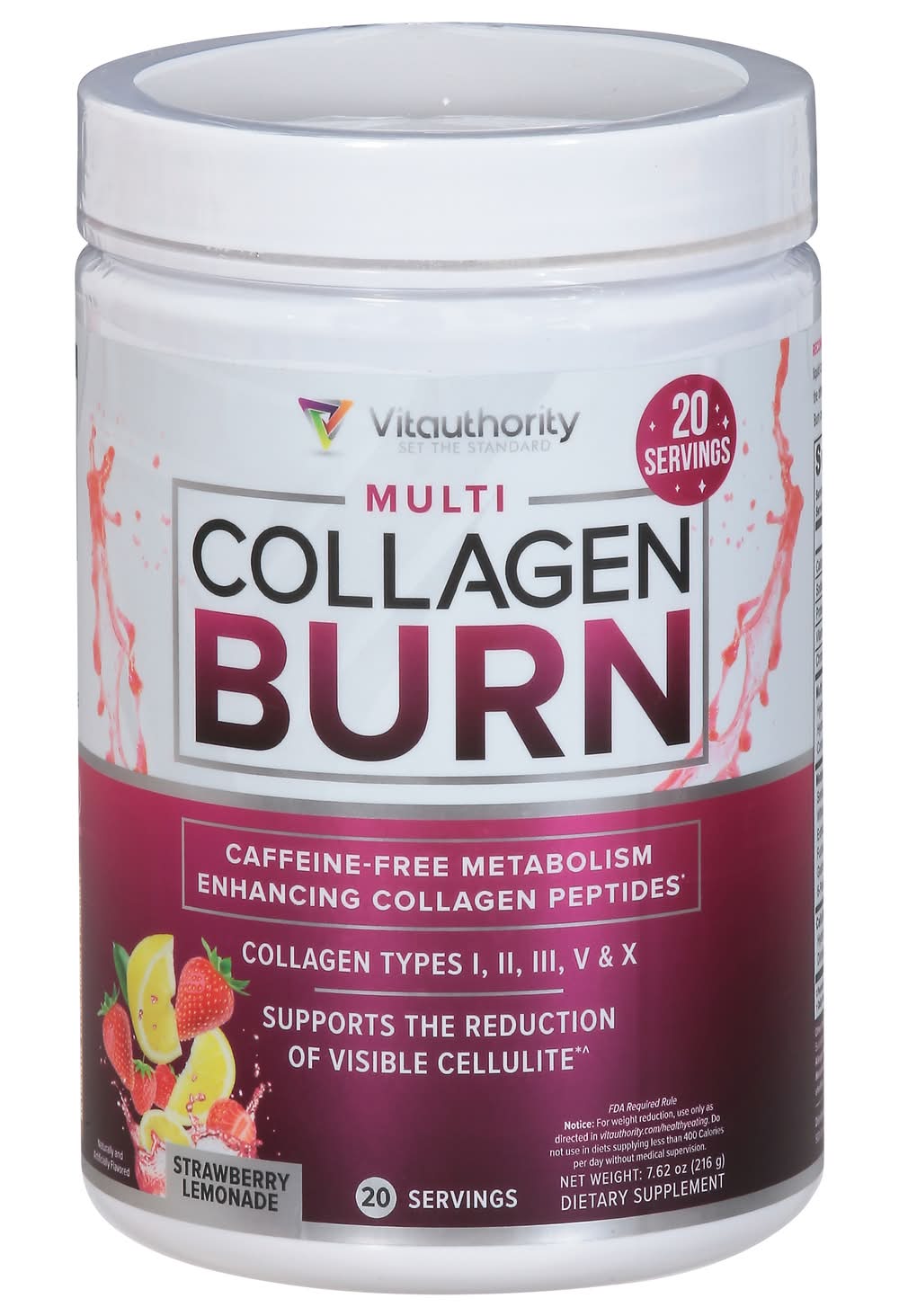 Vitauthority Strawberry Lemonade Multi Collagen Burn (7.62 oz)