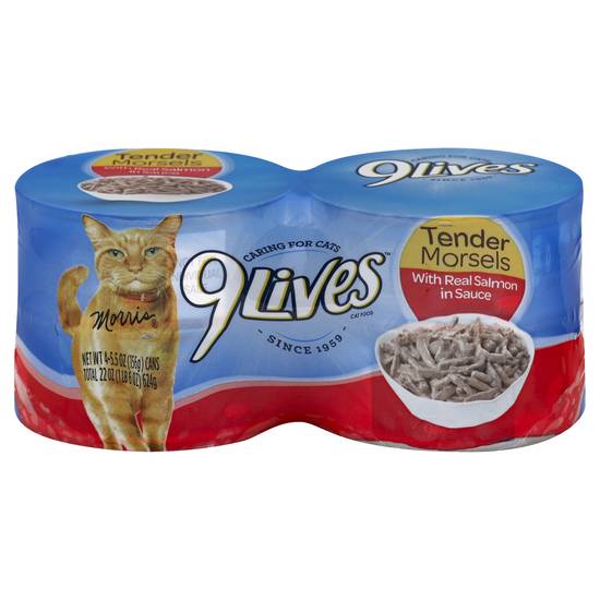 9Lives Tender Morris Morsels With Real Salmon in Sauce Cat Food (4 ct)