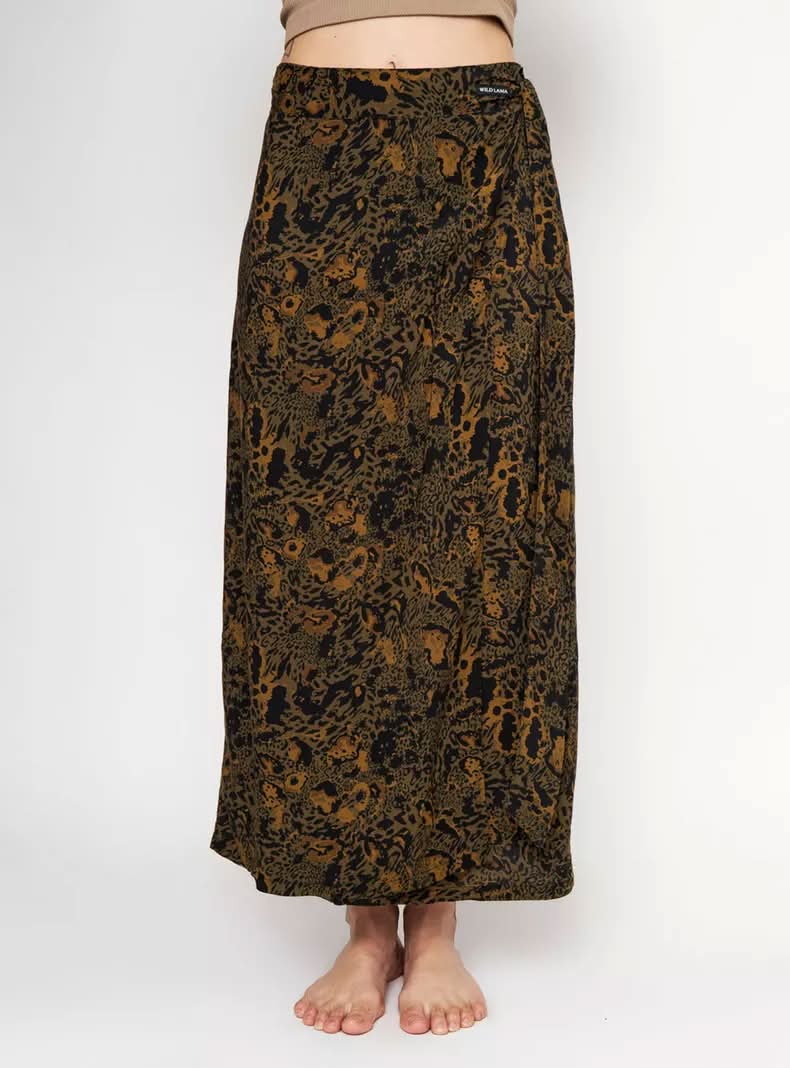 Wild Lama · Falda vina print animal - M-L - Verde