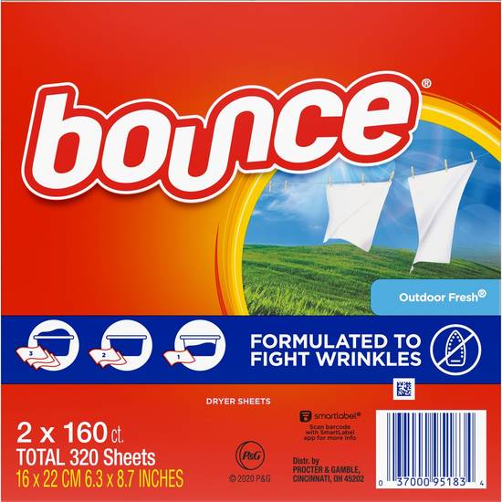 Bounce Farmulated Fight Wrinkles Dryer Sheets (360 ct)