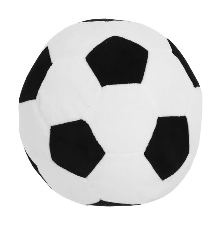 Miniso · Balón de futbol de peluche felpa decorativo, 25x25 cm, blanco