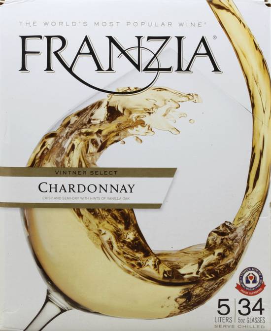 Franzia Vintner Select Chardonnay Vanilla Oak Wine (5 L)