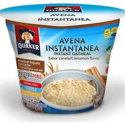Avena Quaker Cups Canela 40 g
