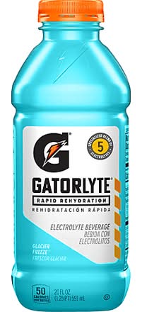 Gatorade Gatorlyte Electrolyte Beverage Glacier Freeze 20oz Bottle