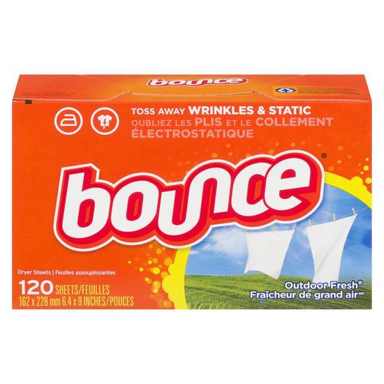 Bounce Dryer Sheets, Outdoor Fresh (120 sheets)