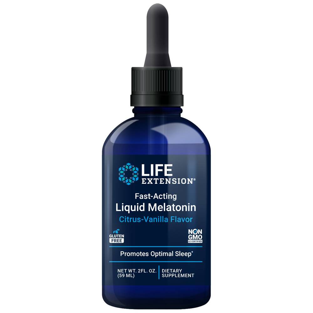 Life Extension Fast Acting Liquid Melatonin Dietary Supplememt (citrus vanilla)