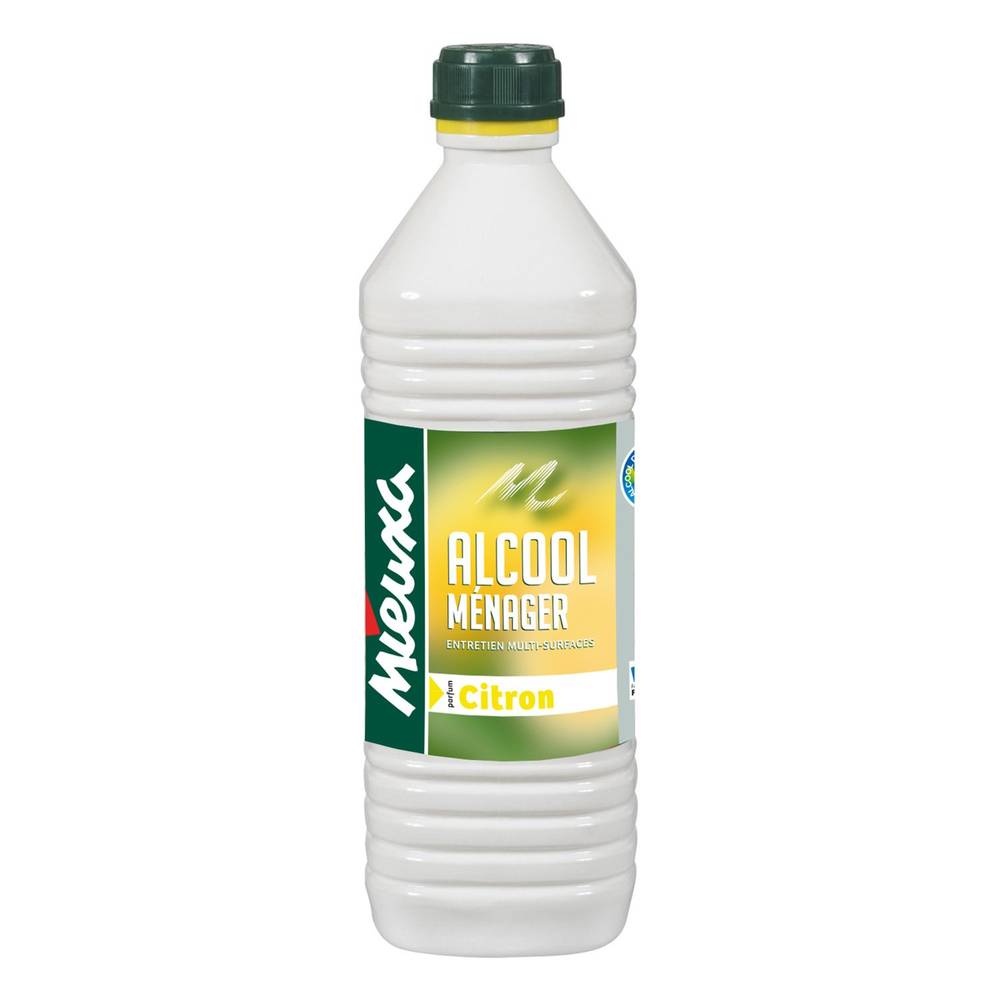 Alcool ménager multi-surface parfum citron MIEUXA - le flacon de 1L