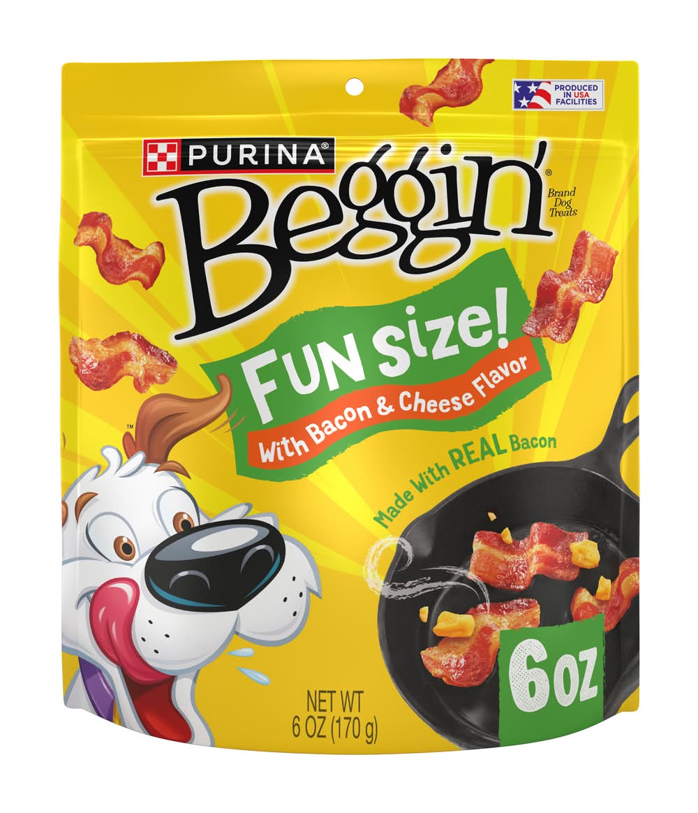 Purina Beggin' Fun Size Dog Treats, Bacon & Cheese (6 oz)