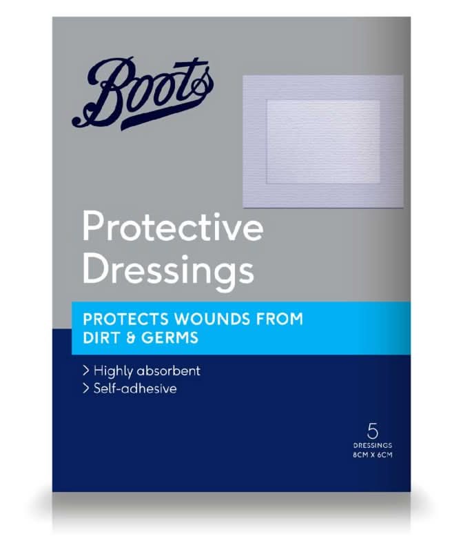 Boots 8x6 cm, Wound Protective Dressings (5 pack)