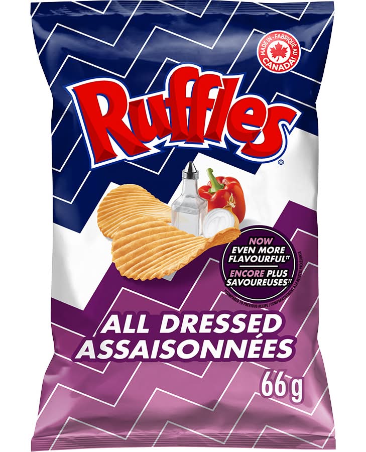 Ruffles All Dressed Flavoured Potato Chips (66 g)