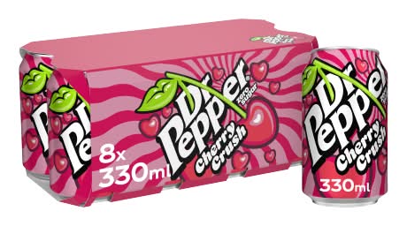 Dr Pepper Cherry Crush, Zero Sugar Soda (8 x 330ml)