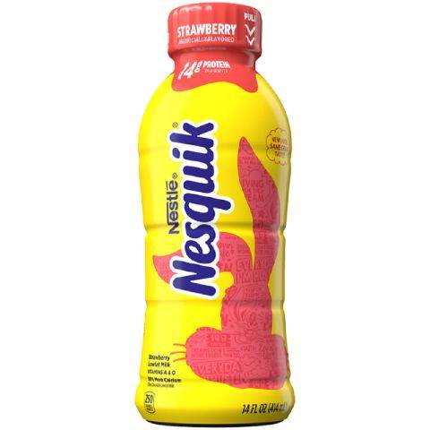 Nesquik Low Fat Strawberry Milk (14oz plastic bottle)