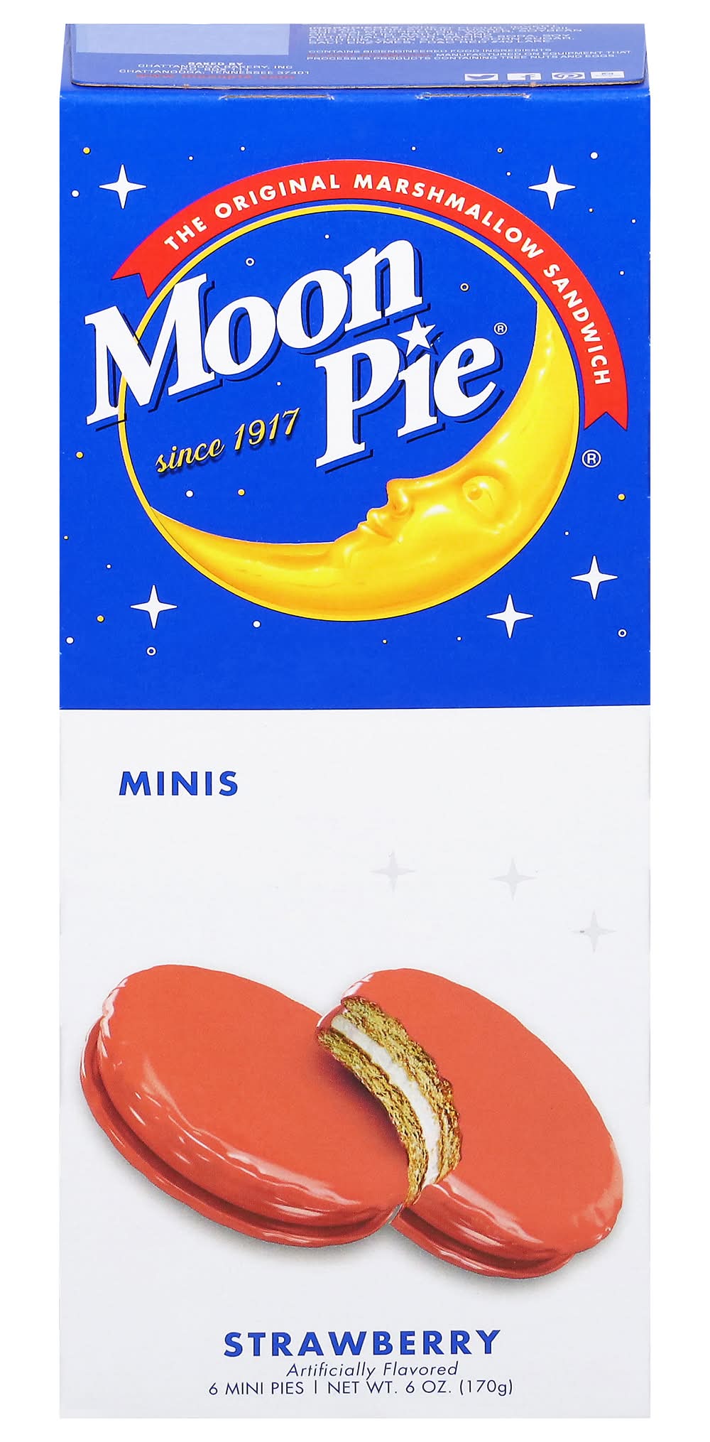 Moon Pie Minis Marshmallow Sandwich, Strawberry (6 oz, 6 ct)