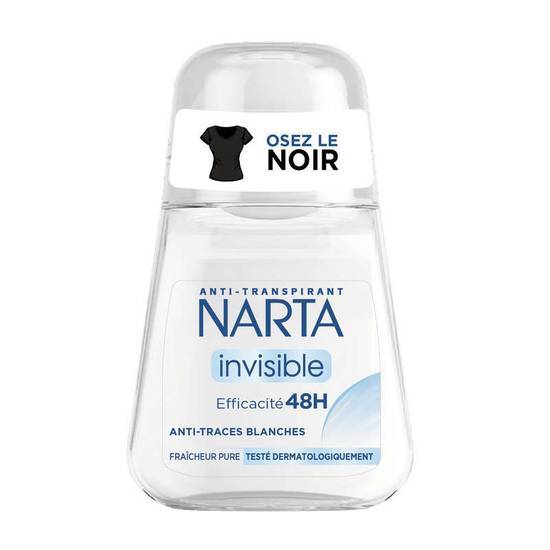 Narta Déodorant femme - Anti transpirant - Bille - Efficacité 48h - Anti traces 50ml