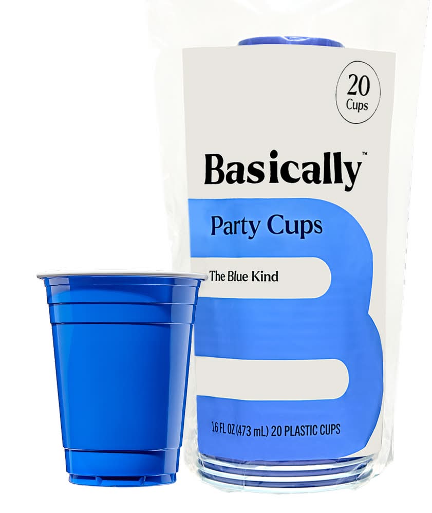 Basically Party Cups, Blue (20 ct)