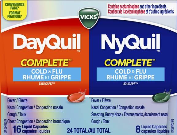 Vicks Dayquil Nyquil Complete Combo Liquicap (24 units)