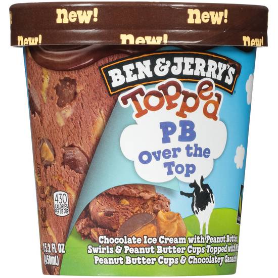 Ben & Jerry's Topped Pb Over the Top Chocolate Ice Cream (15.2 fl oz)