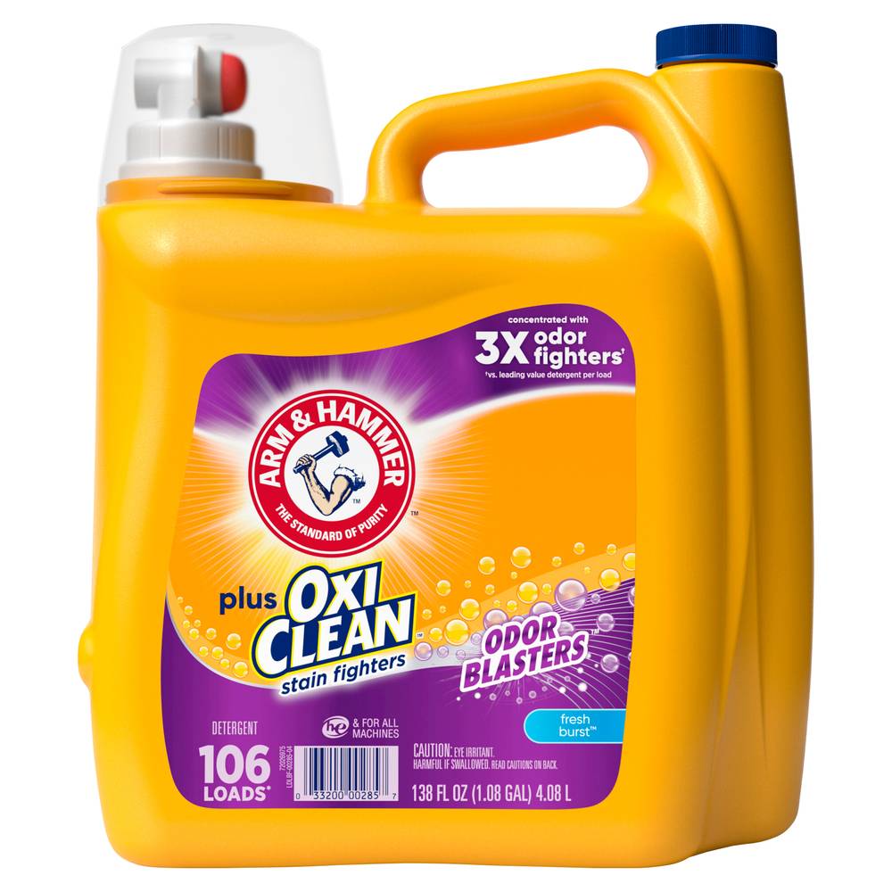 Arm & Hammer Plus Oxiclean Odor Blasters Fresh Burst 106 Loads Liquid Laundry Detergent