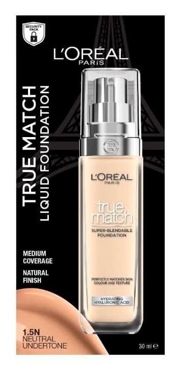 L'Oréal True Match Liquid Foundation Linen, Women (30mL)