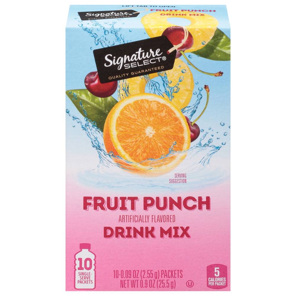 Signature Select Fruit Punch Drink Mix (10 x 0.09 oz)