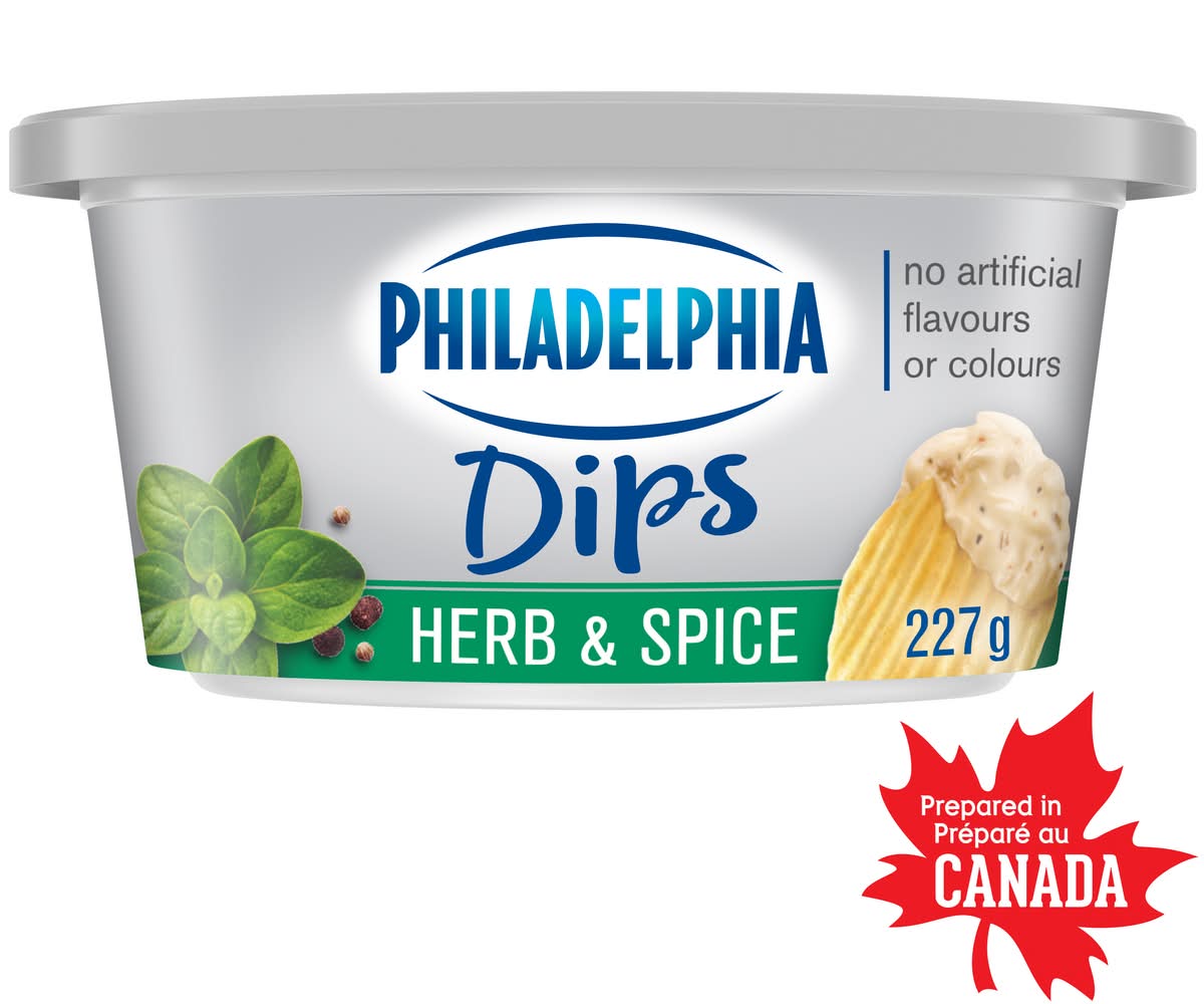 Philadelphia trempette à la crème sure aux fines herbes et épices (227g) - sour cream herb & spice dip (227 g)