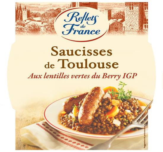 Reflets de France - Saucisses de Toulouse aux lentilles vertes du berry IGP