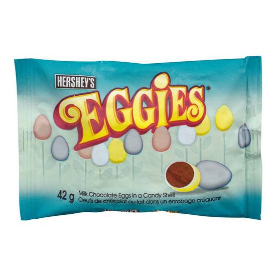 Hershey's chocolat au lait de pâques eggies de enrobés - eggies milk chocolate candy coated easter eggs (42 g)