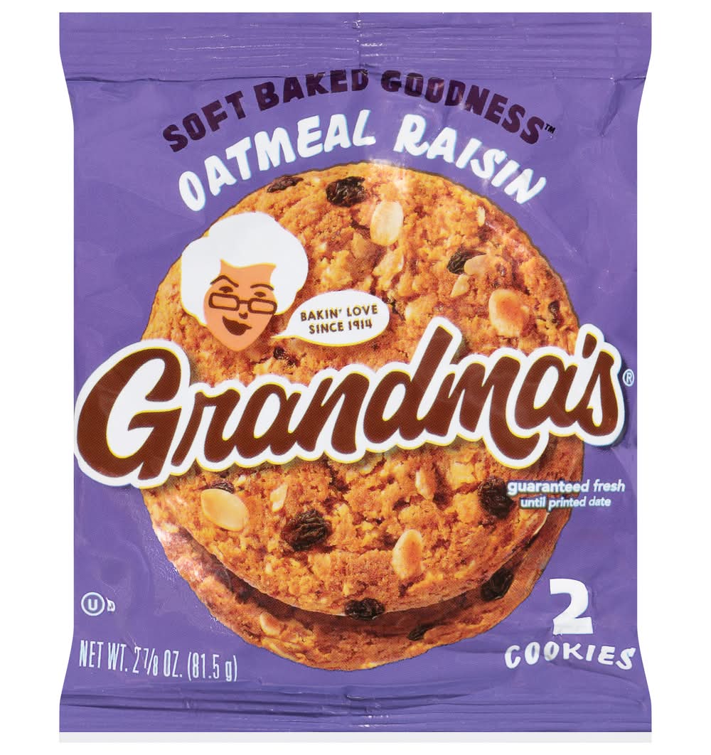 Grandma's Soft Baked Goodness Cookies, Oatmeal Raisin (2.88 oz, 2 ct)
