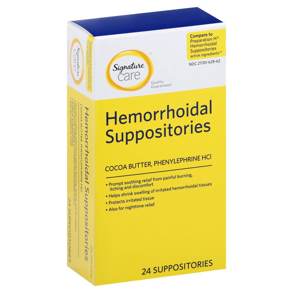 Signature Care Phenylephrine Hci Hemorrhoidal Suppositories (24 ct)