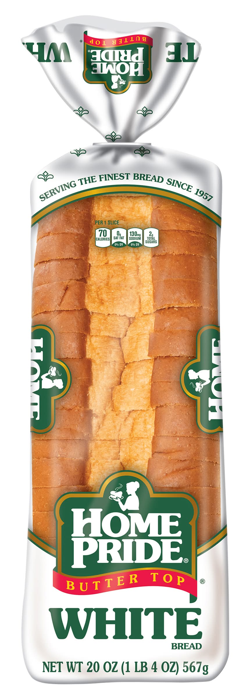 Home Pride Top White Bread, Butter (20 oz)
