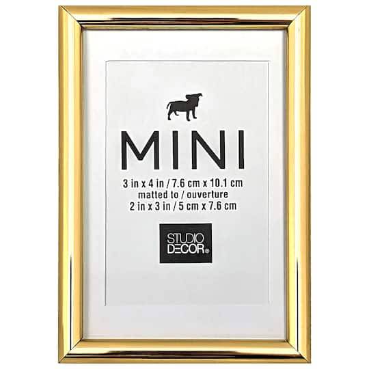 Metallic Gold Mini Frame With Mat By Studio Decor